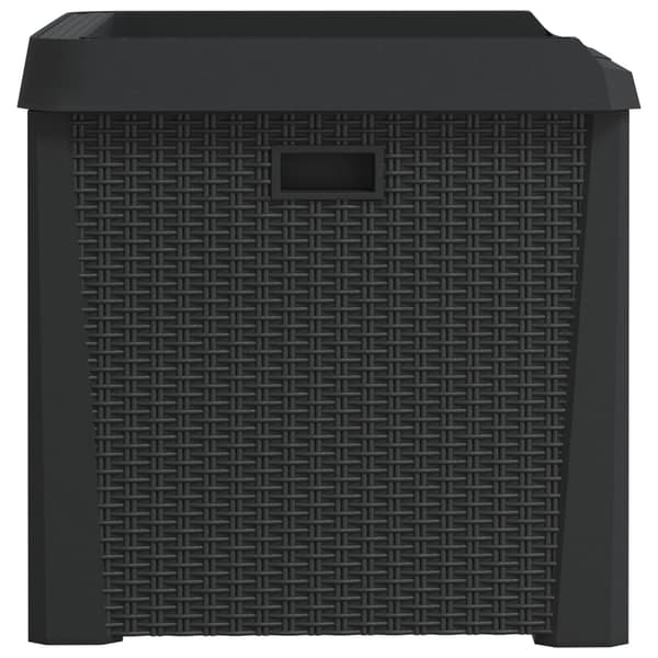 vidaXL Trädgårdslåda, Antracit, 125 L, PP
