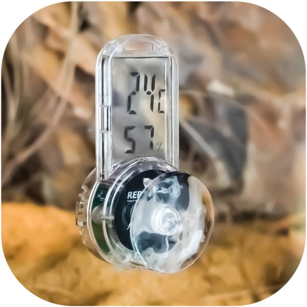 Repti-Zoo 4-sidig termometer och hygrometer - LCD-termometer och hygrometer