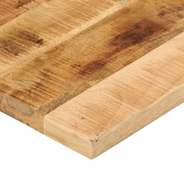 vidaXL bordplade 80x60x1,5 cm rektangulær ru mangotræ