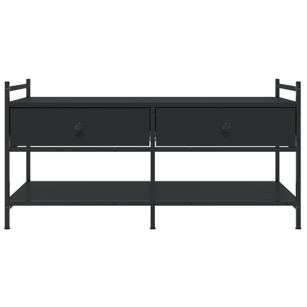 vidaXL sofabord, sort, 99x50x50 cm, træbaseret materiale