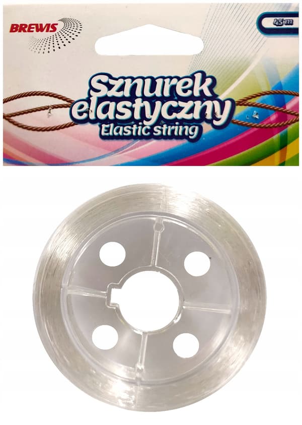 Metallisk snor 45 m Brewis hvid