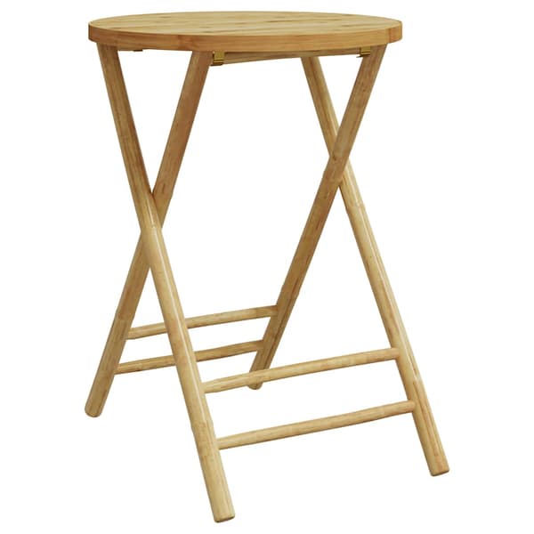 vidaXL Hopfällbart trädgårdsbord Ø55x75 cm bambu