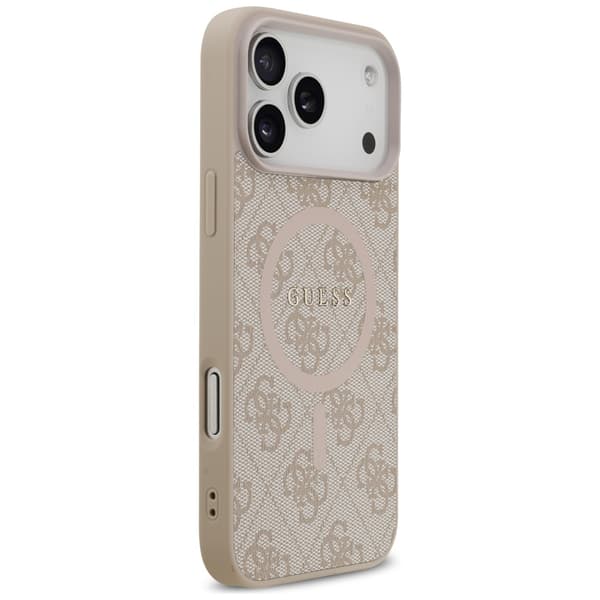 Guess 4G Ring Classic Logo MagSafe-etui til iPhone 17 Pro Max, lyserødt