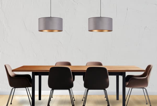 Tornado AD1 lampa, gråguld sammet