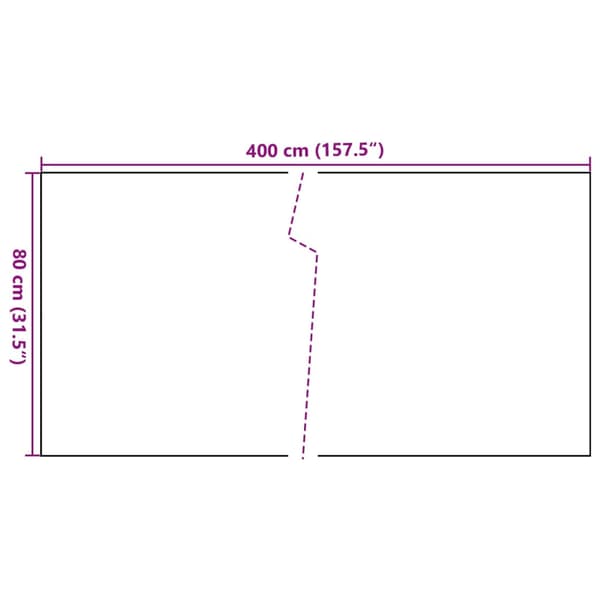 vidaXL balkonskærm, antracit, 400x80 cm, polyrattan