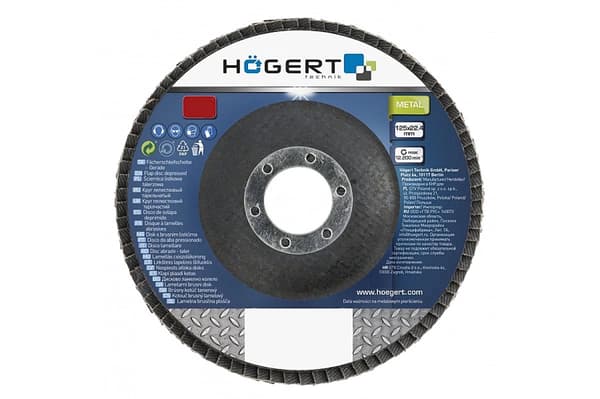 Lamskiveslibeskive 125 x 22,4 mm Korn 80 Hoegert