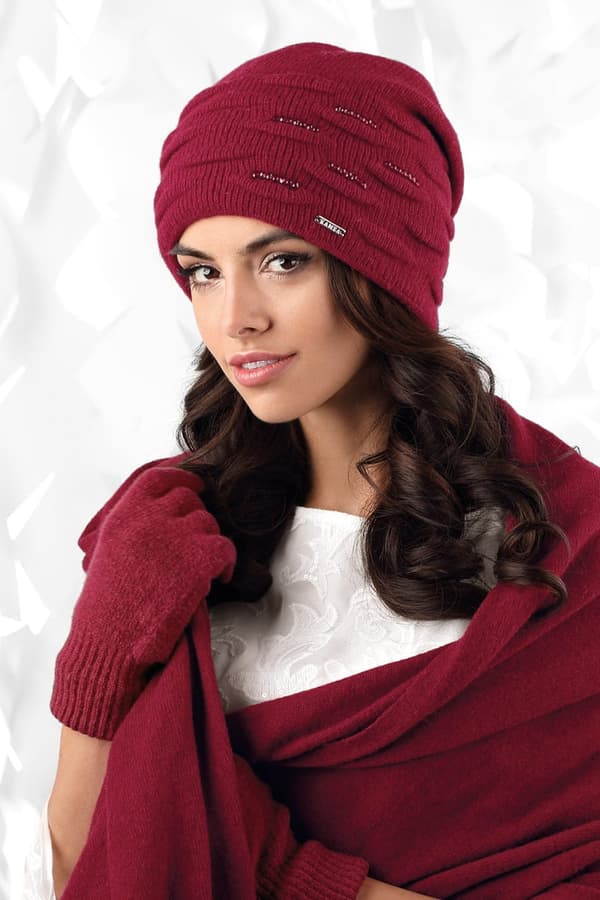 HANDSKER*01 dame vinter vinfarvet