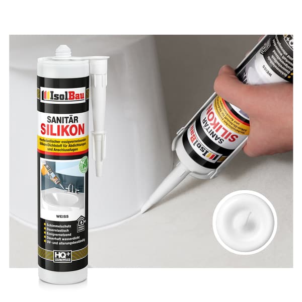 IsolBau Sanitär Silikon Vit Sanitär Silikon 300ml