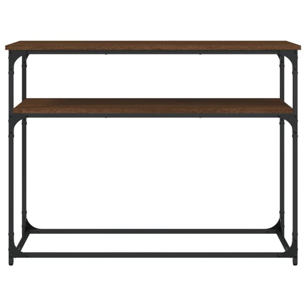 vidaXL konsolbord brunt egetræ 100x35,5x75 cm