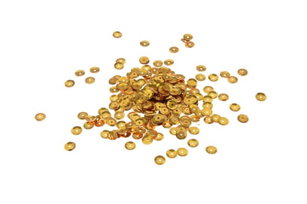 Dekorative guld pailletter