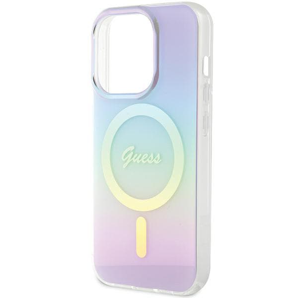 Guess IML Iridescent MagSafe-etui til iPhone 15 Pro Max, lilla