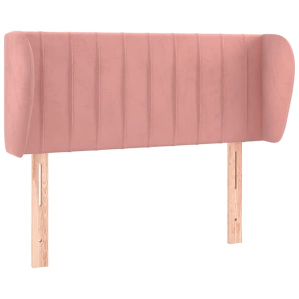 vidaXL Vingad nackstöd rosa 103x23x78/88 cm sammet