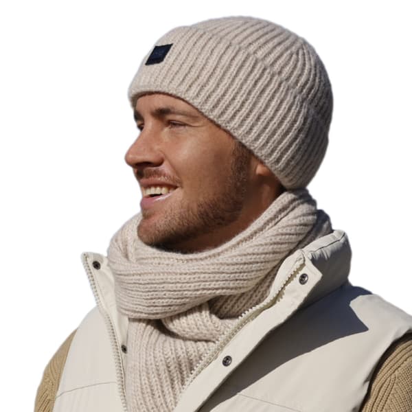 MARTIN — beige herrset: mössa 54-62 + halsduk | KAMEA