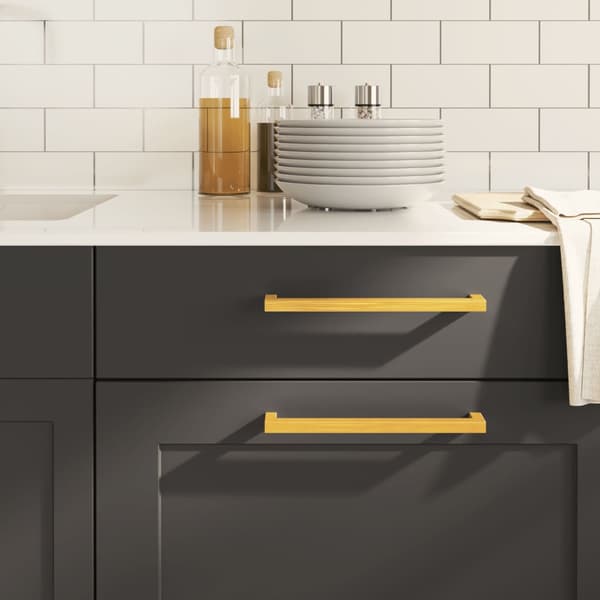vidaXL skabsgreb, 10 stk., guld, 224 mm, rustfrit stål