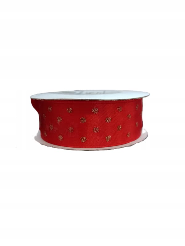 Satinband 9 mx 2,5 cm rött