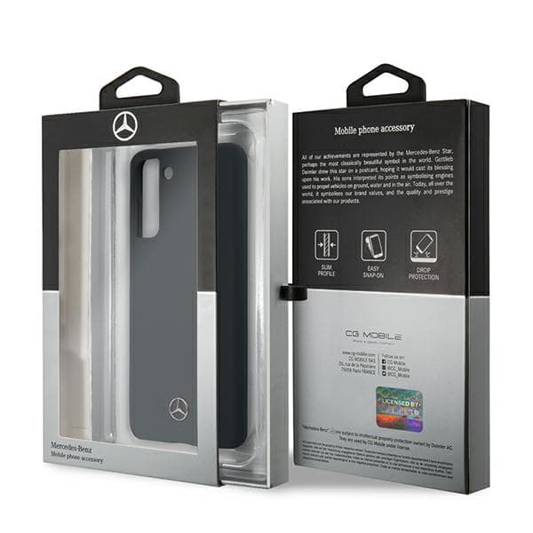 Mercedes Silikone Line Etui til Galaxy S21+, Blå