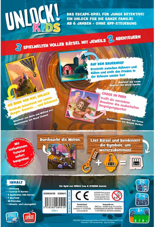 Asmodee Unlock Kids Pedagogiskt Spel (Tysk Utgåva)