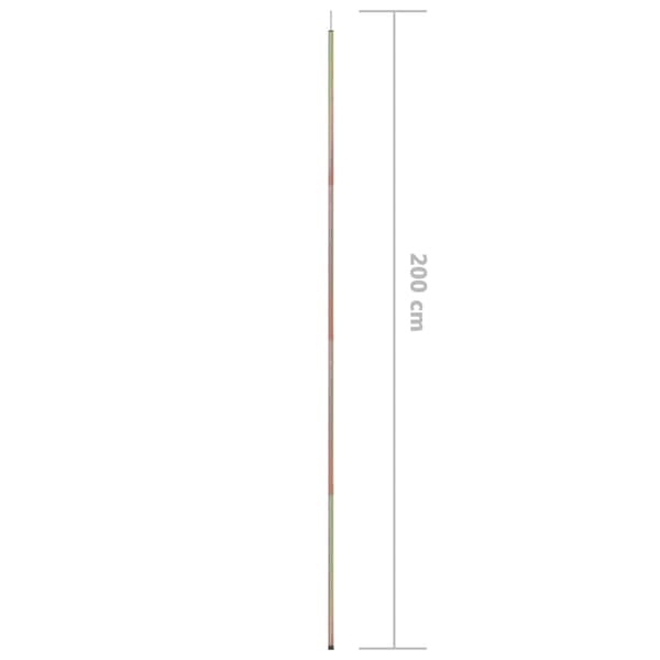vidaXL Puutarhapurjetangot, 2 kpl, 200 cm, Sinkitty teräs