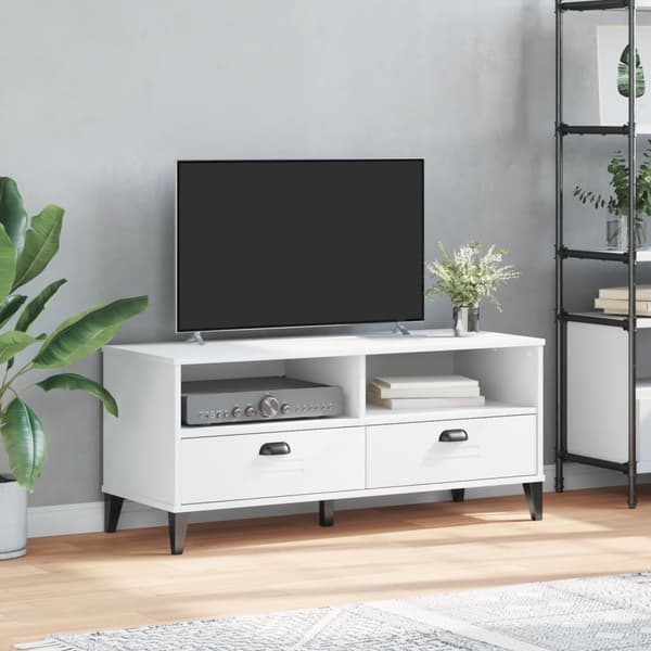 vidaXL VIKEN TV-bänk, vit, träbaserat material