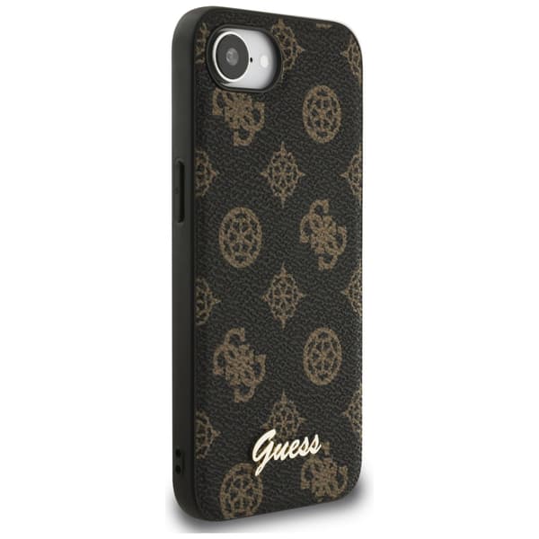 Guess Peony Script Logo MagSafe-skal till iPhone 16e, svart