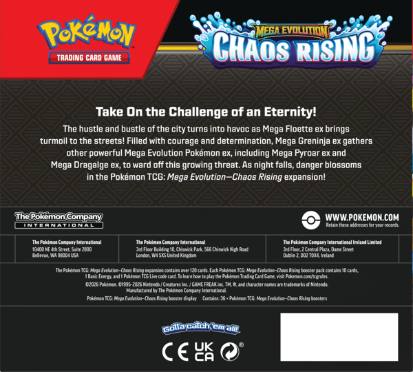 Pokémon TCG: Mega Evolution - Chaos Rising - Booster Display 36 kortin setti