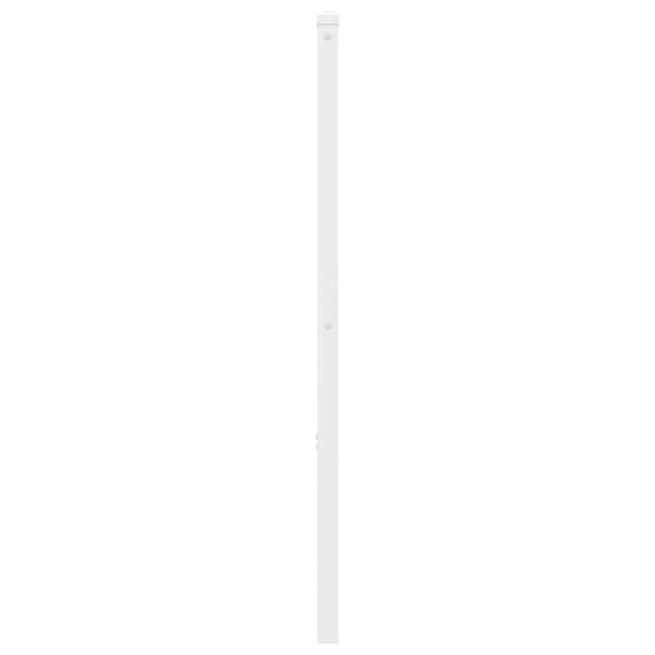 vidaXL metalsengegavl, hvid, 200 cm