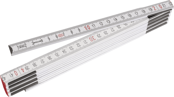 Stalco Foldbart Målebånd Hvidt 2m S-10322