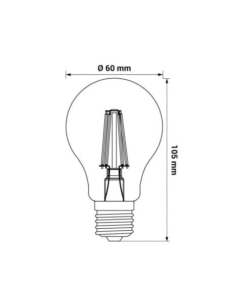 LED-lamppu ORO-E27-FL-CLARO-7W-DW, 4000K