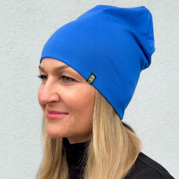 Dammössa i bomull, lång, SVR sport, unisex, blå