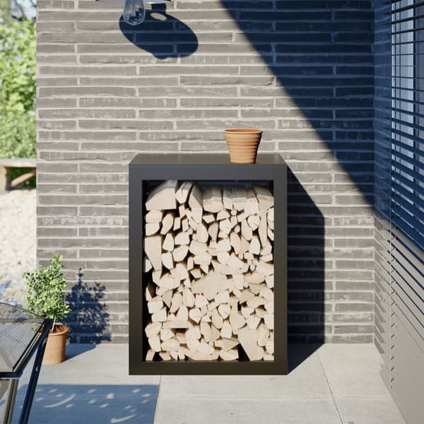 vidaXL brænderist sort 60x40x80 cm stål