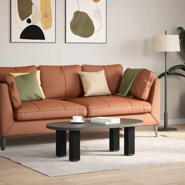 vidaXL sofabordben, 4 stk., sort, 42-44 cm, stål