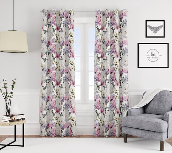Gardin med snørehuller, print 010