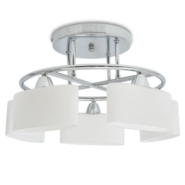 vidaXL loftslampe, 5 E14 pærer, ellipseskærme, 200 W