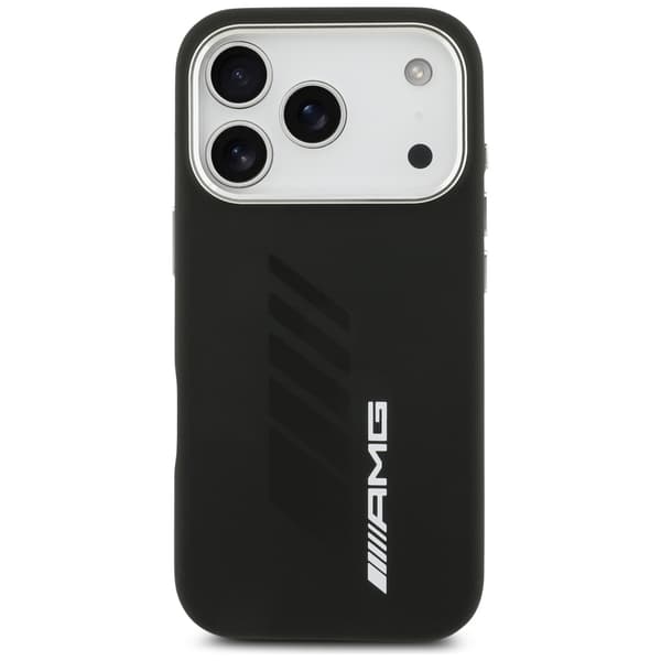 AMG Silicone Oversize Rhombs MagSafe -kotelo iPhone 17 Prolle, musta