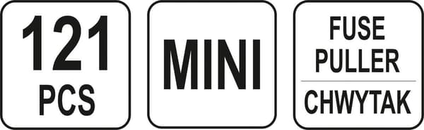 Set 121 mini-säkringar YT-83143 YATO
