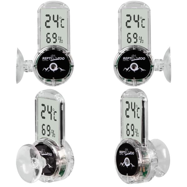 Repti-Zoo 4-siders termometer og hygrometer - LCD-termometer og hygrometer