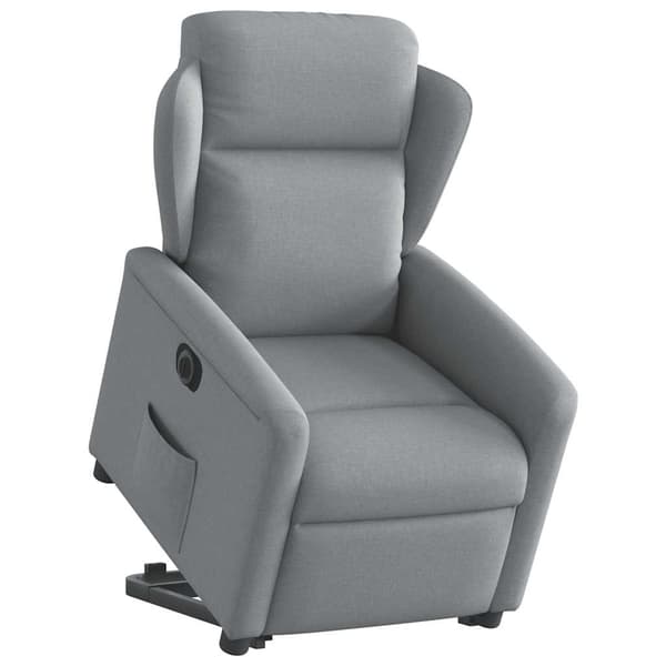 vidaXL Elektrisk lyftande massagefåtölj ljusgrå