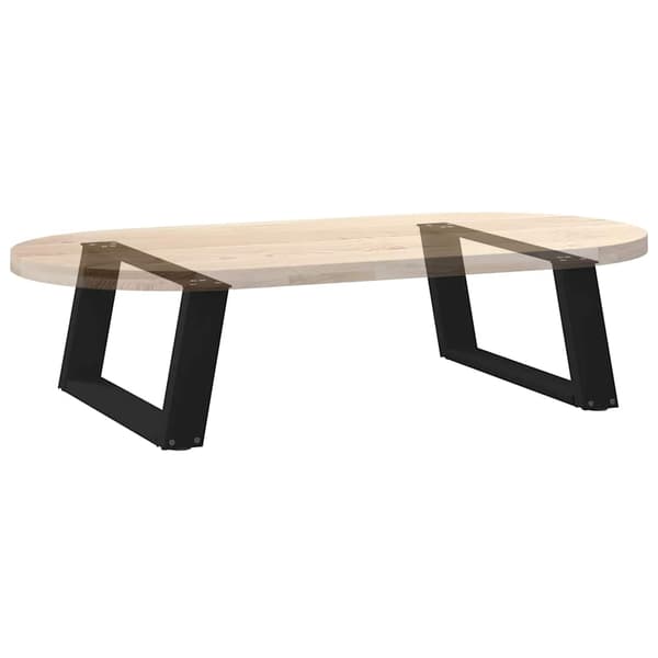 vidaXL sofabordsben, 2 stk., sort, 60x(30-31) cm, stål