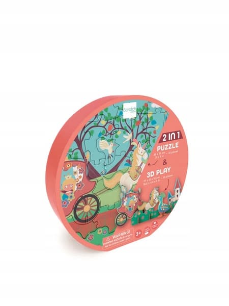 2D/3D Prinsesse Puslespil til Børn