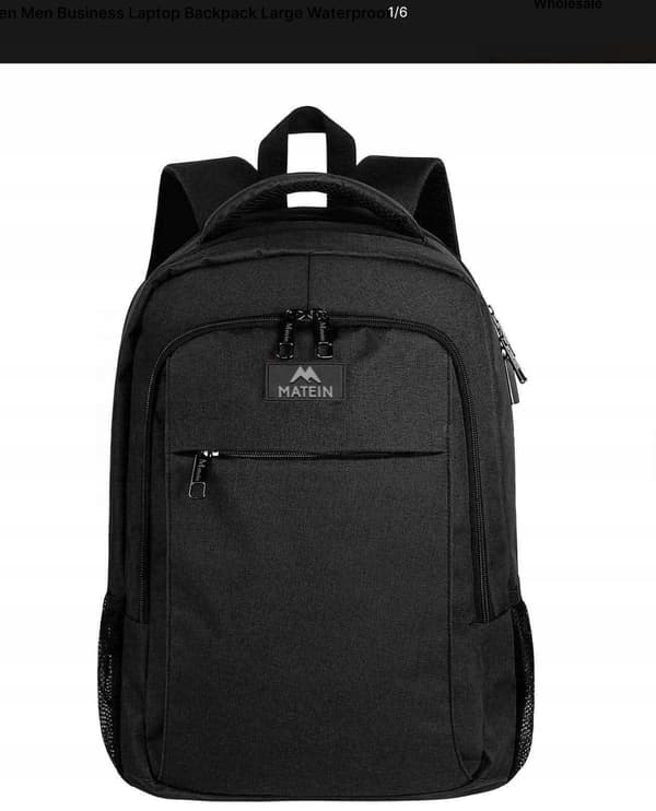 Matein 1007 BLK 17" Laptop Rygsæk Sort