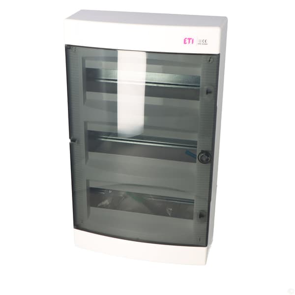 Påbygget fordelingstavle 36 moduler IP40 transparent dør ECT36PT-s