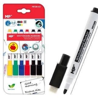 6-farvet whiteboardmarker