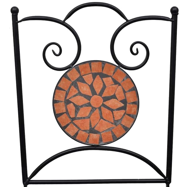vidaXL foldbare bistrostole, sæt med 2, keramik, terrakotta