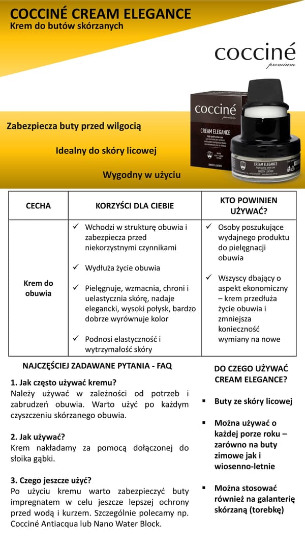 Närande skokräm - CREAM ELEGANCE vit 50 ml