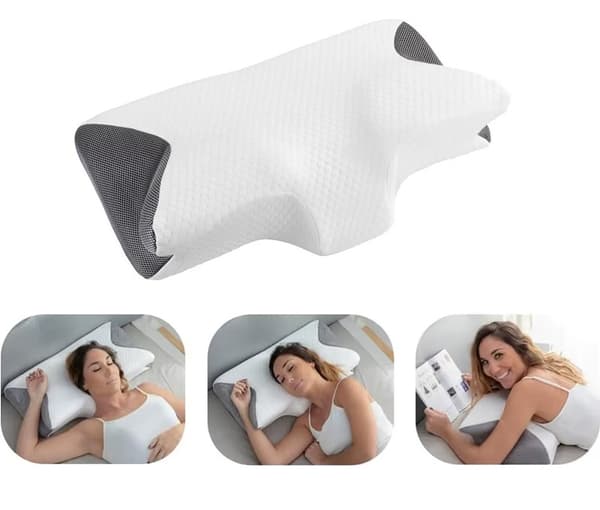 Sommerfugleformet ortopædisk pude lavet af memory foam