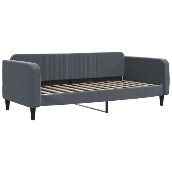 vidaXL Bäddsoffa mörkgrå 90x200 cm sammet