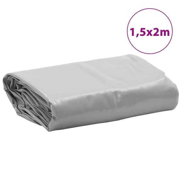 vidaXL Pressu, harmaa, 1,5x2 m, 600 g/m²