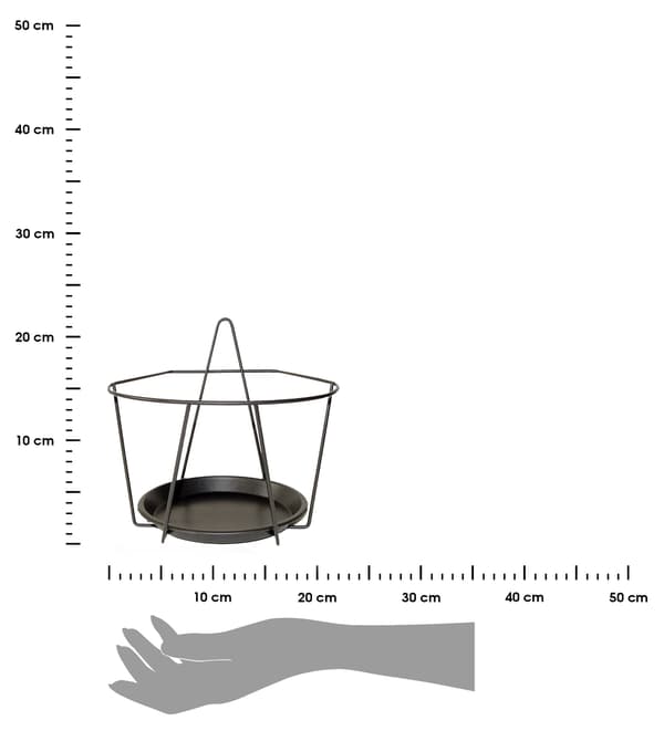 Geometrisk vægblomsterstativ 22xh20cm