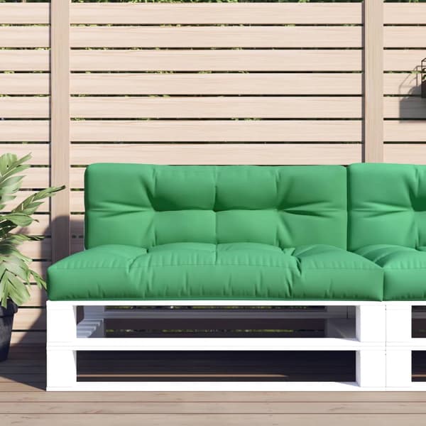 vidaXL pallehynder til sofa, sæt med 2, grøn, stof