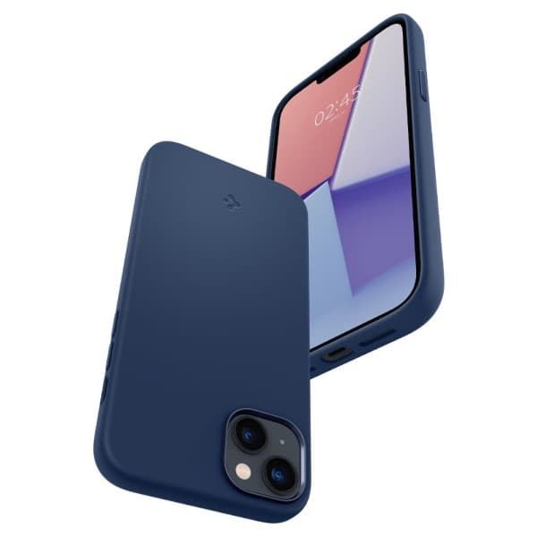 Spigen Silikonfodral MagSafe till iPhone 14 Plus Marinblått